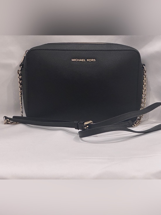 Michael Kors Handbags - Michael Kors Jet Set Black Crossbody Bag Gold Hardware